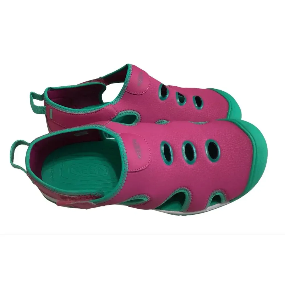 Keen Stingray water sandals Very Berry and Peacock Green size 7 youth